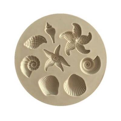 Silikon Mini Deniz kabukları; 7 cm - 1