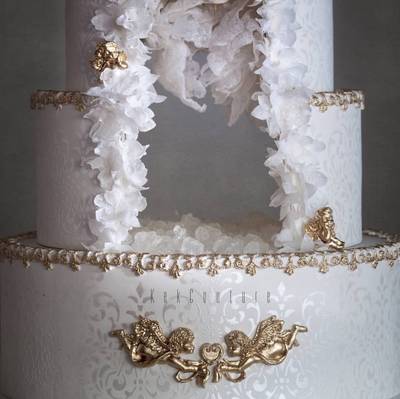 Silikon Rölyef-17 (Ornamental Cherubs); 15*5,5 CM - 2