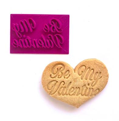 Stamp kaşe Be My Valentine; 7,2*4,2 cm - 1