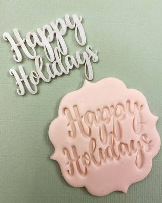 Stamp kaşe HAPPY HOLIDAYS - 1