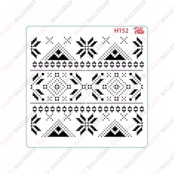 Stencil Boho Rug Kilim; 15*15 cm