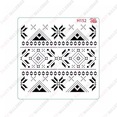 Stencil Boho Rug Kilim; 15*15 cm - 1