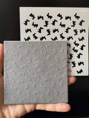 Stencil Bunny; 11*11 cm - 1