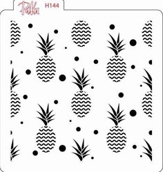 Stencil Chevron Pineapple; 15*15 cm