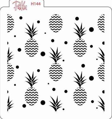 Stencil Chevron Pineapple; 15*15 cm - 1