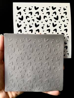 Stencil Confetti Hearts; 11*11 cm - 1