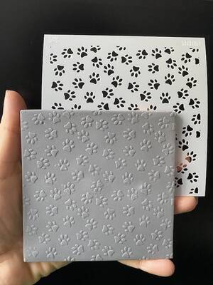 Stencil Cute Paws; 11*11 cm - 1