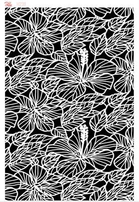 Stencil Double Barrel Hibiscus; 33*23 cm - 1