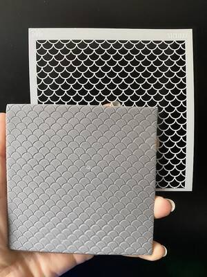Stencil Fish Scale; 11*11 cm - 1