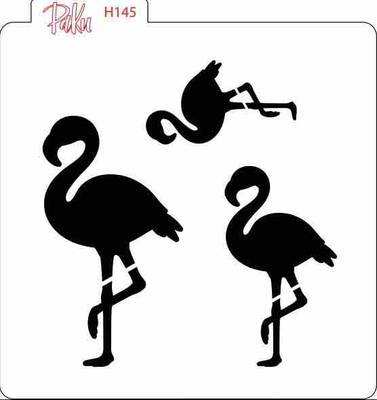Stencil Flamingos; 15*15 cm - 1