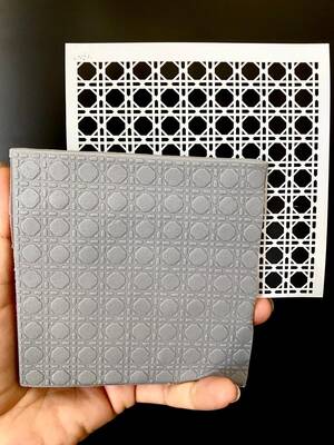 Stencil Hazeran Rattan; 11*11 cm - 1