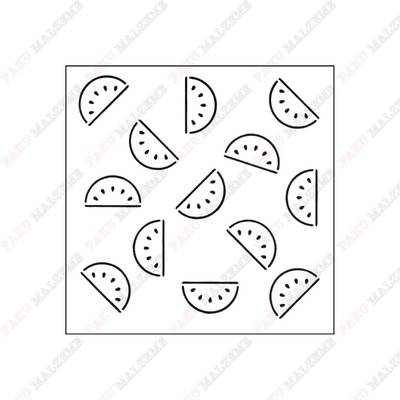 Stencil Karpuz; 15*15 cm - 1