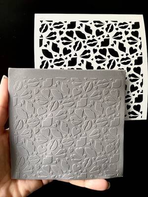 Stencil Lips & Hearts; 11*11 cm - 1