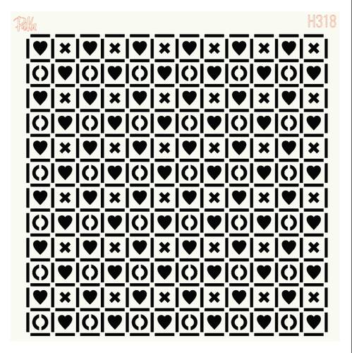 Stencil Love Tic Tac Toe; 15x15 cm - 1