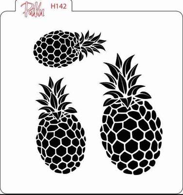 Stencil Pineapple-2; 15*15 cm - 1