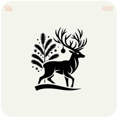 Stencil Reindeer; 15*15 cm - 1