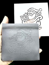 Stencil Santa's Sleigh; 9*9 cm