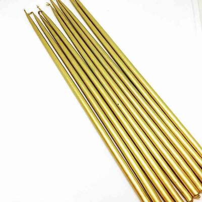Cake Candle GOLD 30; 8 pcs - 1